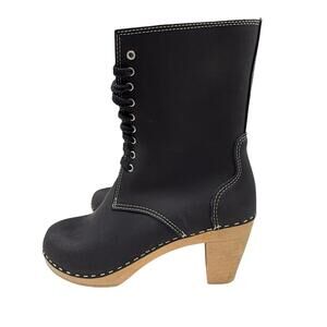 Swedish Clogs Boots Maguba Sidney‎ Black Size EU 39